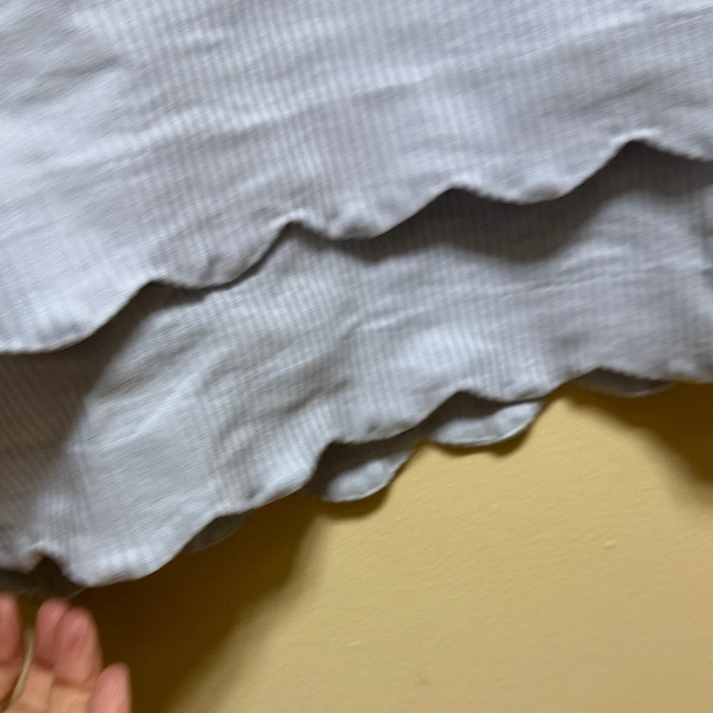 Crown & Ivy Light Blue Striped Mini Skort - Picture 4 of 12